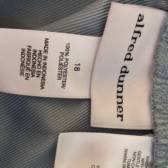 Alfred dunner grandma pants elastic waist blue size 18 - Picture 4 of 5